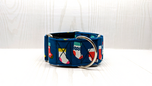 Claus Christmas Stocking Martingale Dog Collar