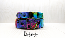 Load image into Gallery viewer, Cosmo Rainbow Neochrome dog collar