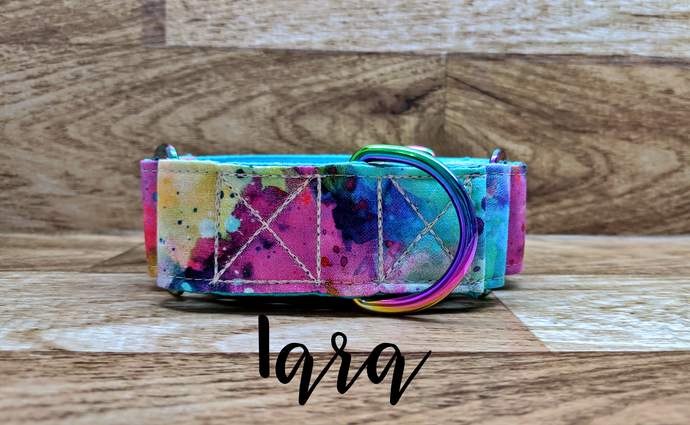 Iara Rainbow Neochrome dog collar