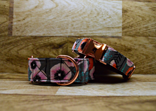 Load image into Gallery viewer, Zinnia Rose Gold Floral Dog Collar