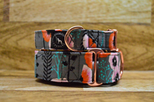 Load image into Gallery viewer, Zinnia Rose Gold Floral Dog Collar