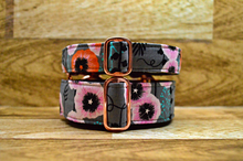 Load image into Gallery viewer, Zinnia Rose Gold Floral Dog Collar