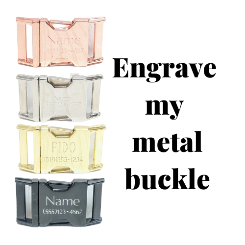 Complimentary buckle engraving